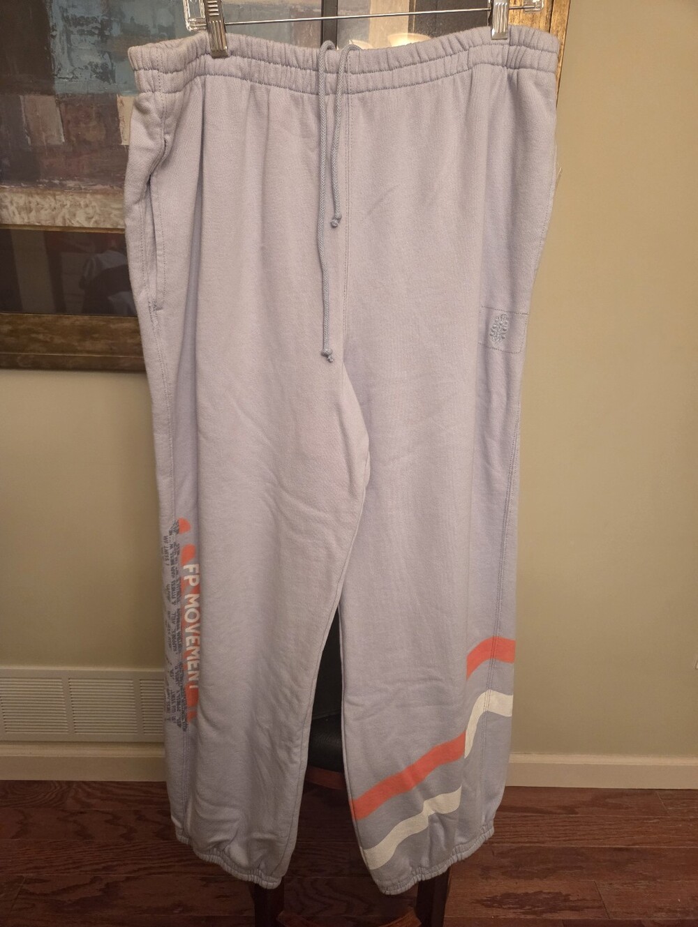 Free People Movement All Star Striped Sweatpants Lavender Size XL